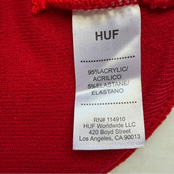 HUF x Budweiser Red Beanie – “This Bud’s For You” – One Size - Picture 6 of 7